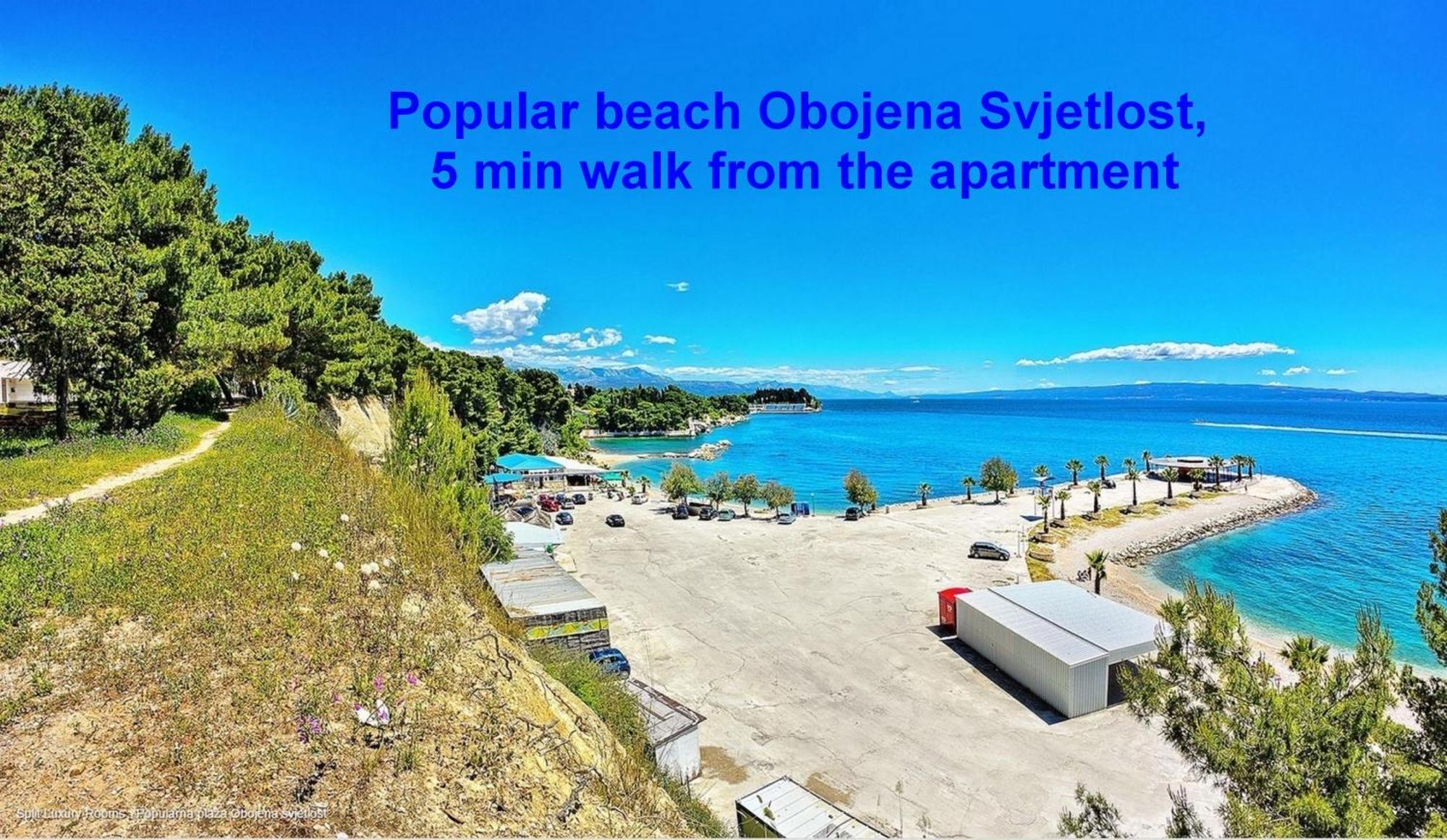 Beachfront Apartment Drazen, With Garden And Parking สปลิท ภายนอก รูปภาพ